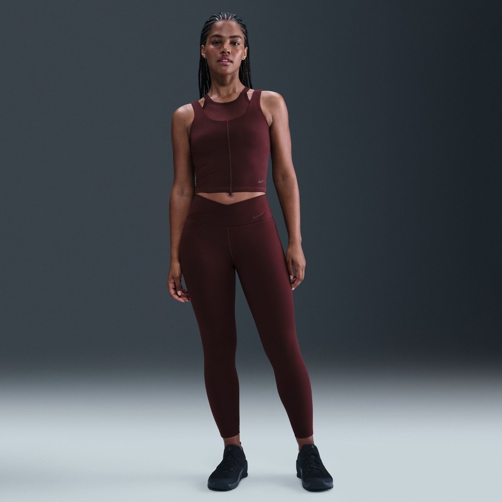 Nike One High-Waisted 7/8 Leggings Womens XS (Burgundy Crush/Burgundy Ash)